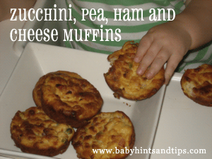Zucchini-pea-ham-cheese-muffins