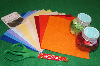 Felt Christmas tree craft - what you will need