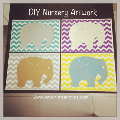 Elephant Nursery Artwork DIY {Craft} Idea