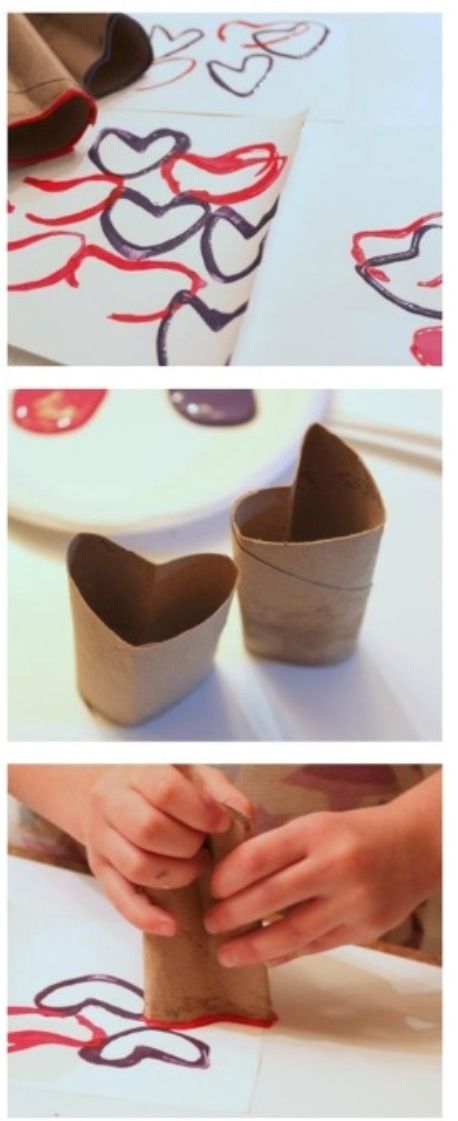 toilet roll heart stamp