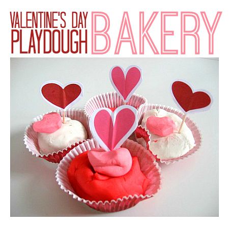 valentine's day playdough bakery