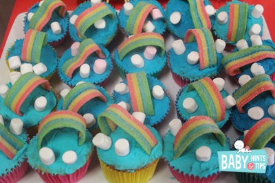 Rainbow birthday party cupcake recipe
