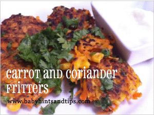 carrot-and-coriander-fritters