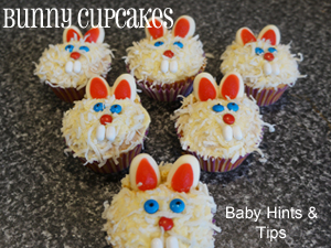 Easter bunny cupcakes