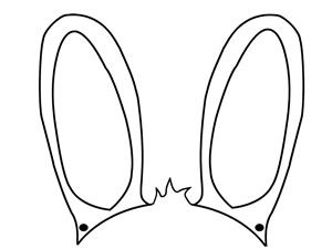 Easter bunny ears template