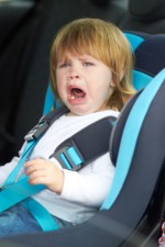 child crying in the car