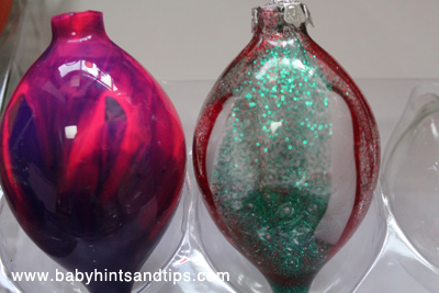 glass christmas baubles