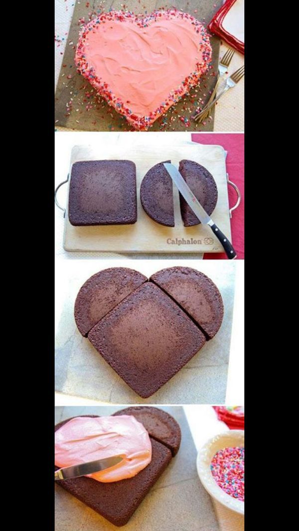 love heart cake