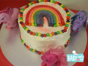 rainbow birthday party cake